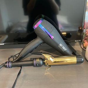 Hot tools blow dryer and curling iron